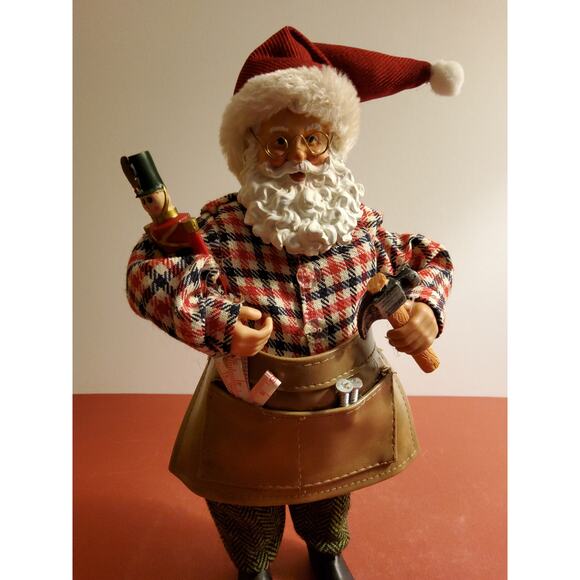 Handcrafted "Workshop Santa" (11" Tall) Figurine - Picture 2 of 4